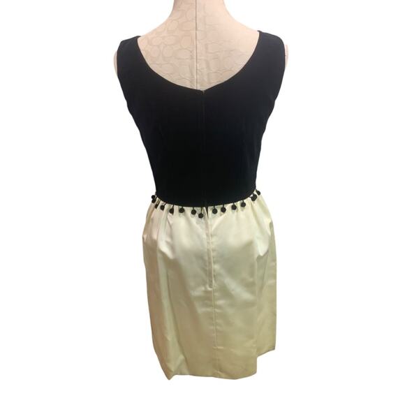 Vintage 1950s Betty Lane Originals Velvet Silk Dress Pom Pom Defects - Picture 3 of 11